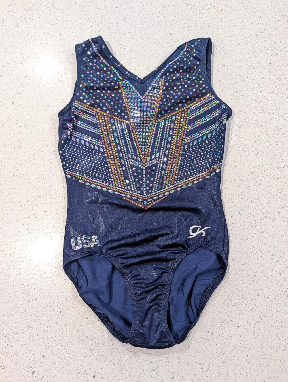 OFFICIAL TEAM USA Competition GK Elite Gymnastics Leotard Medium OLYMPIC REPLICA